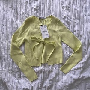 Zara Knit Cardigan with Bow